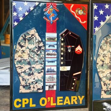 Custom Medium EOS plaque featuring Marine Corps service details and craftsmanship